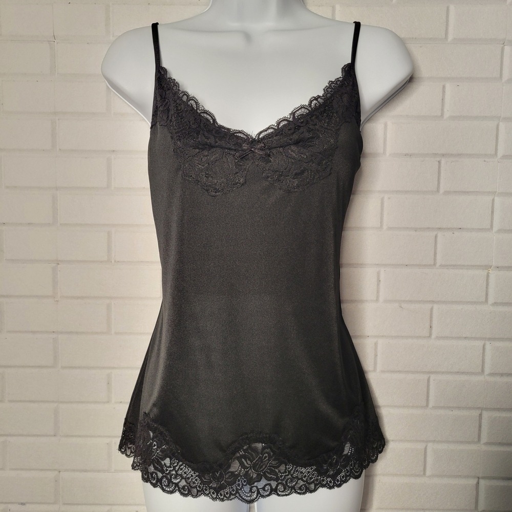 Vintage Y2K The Limited Camisole XL Black Lace Trim Shelf Bra NWT - Picture 3 of 14
